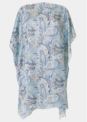 Butterfly Satin Dress w/ Green Paisley 