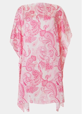 Butterfly Satin Dress w/ Pink Paisley