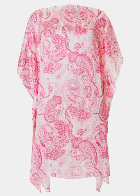 Butterfly Satin Dress w/ Pink Paisley