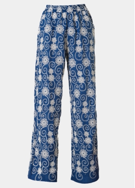Blue Pants w/ Embroidered Margaritas