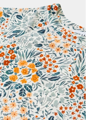 Girls Swimsuit Blouse & Slip w/ Flower Print