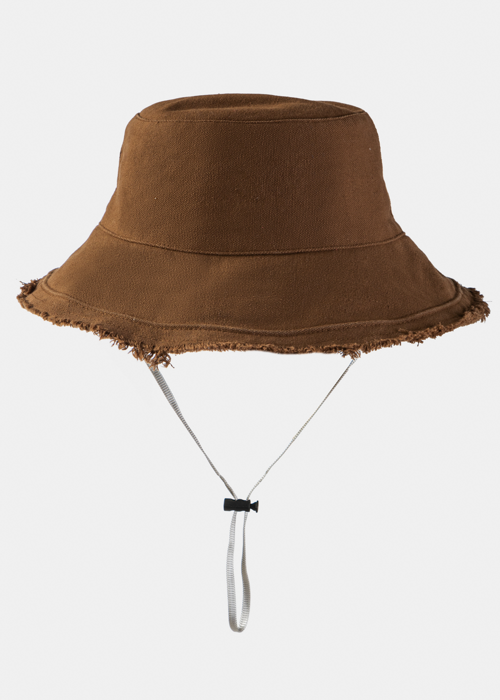  Brown Double-Faced Bucket Hat w/ Chin Strap