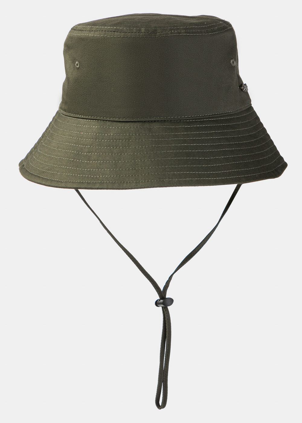 Khaki Bucket Hat w/ Removable Chin Strap