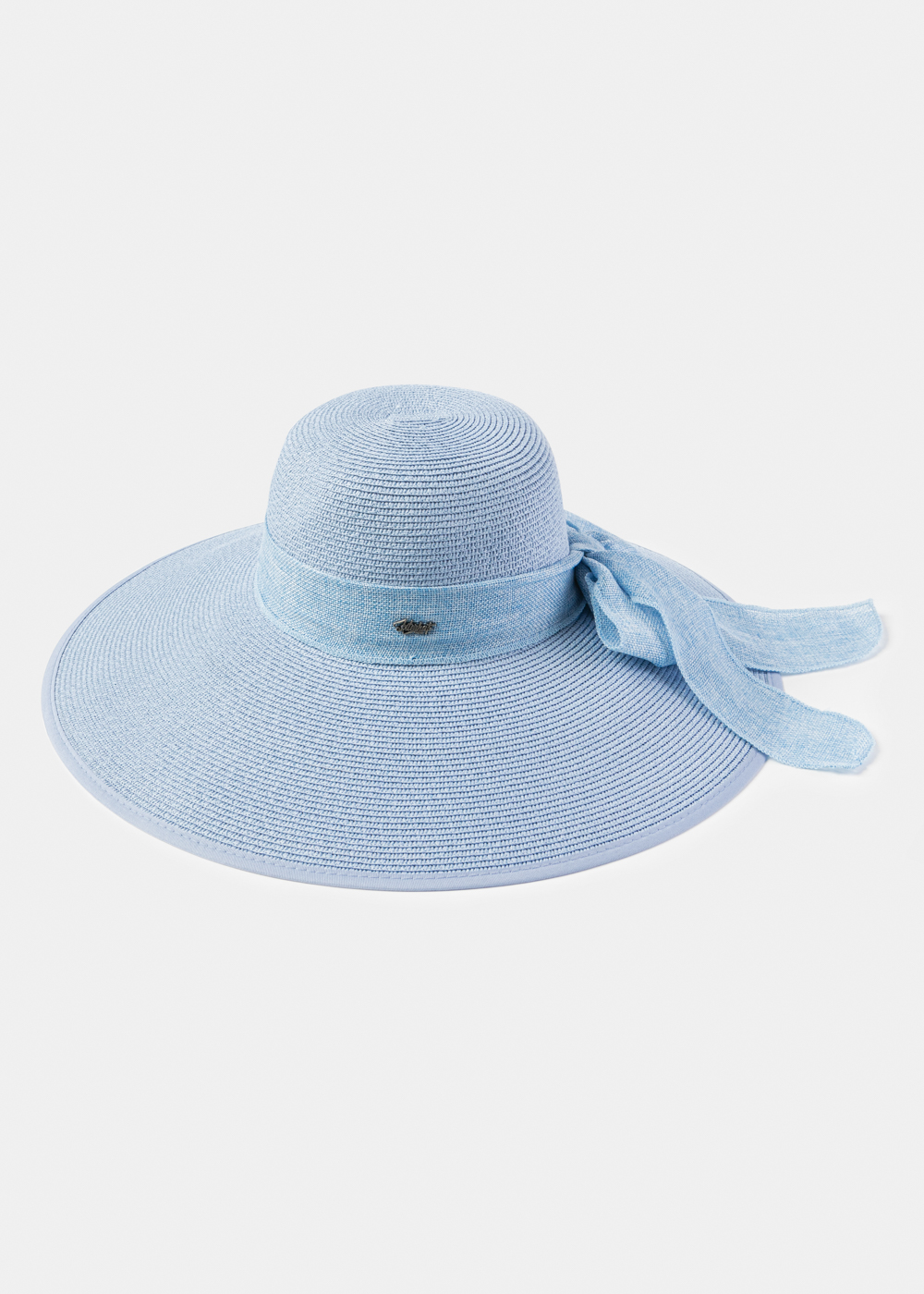 Azure Sun Hat w/ Ribbon in Tone