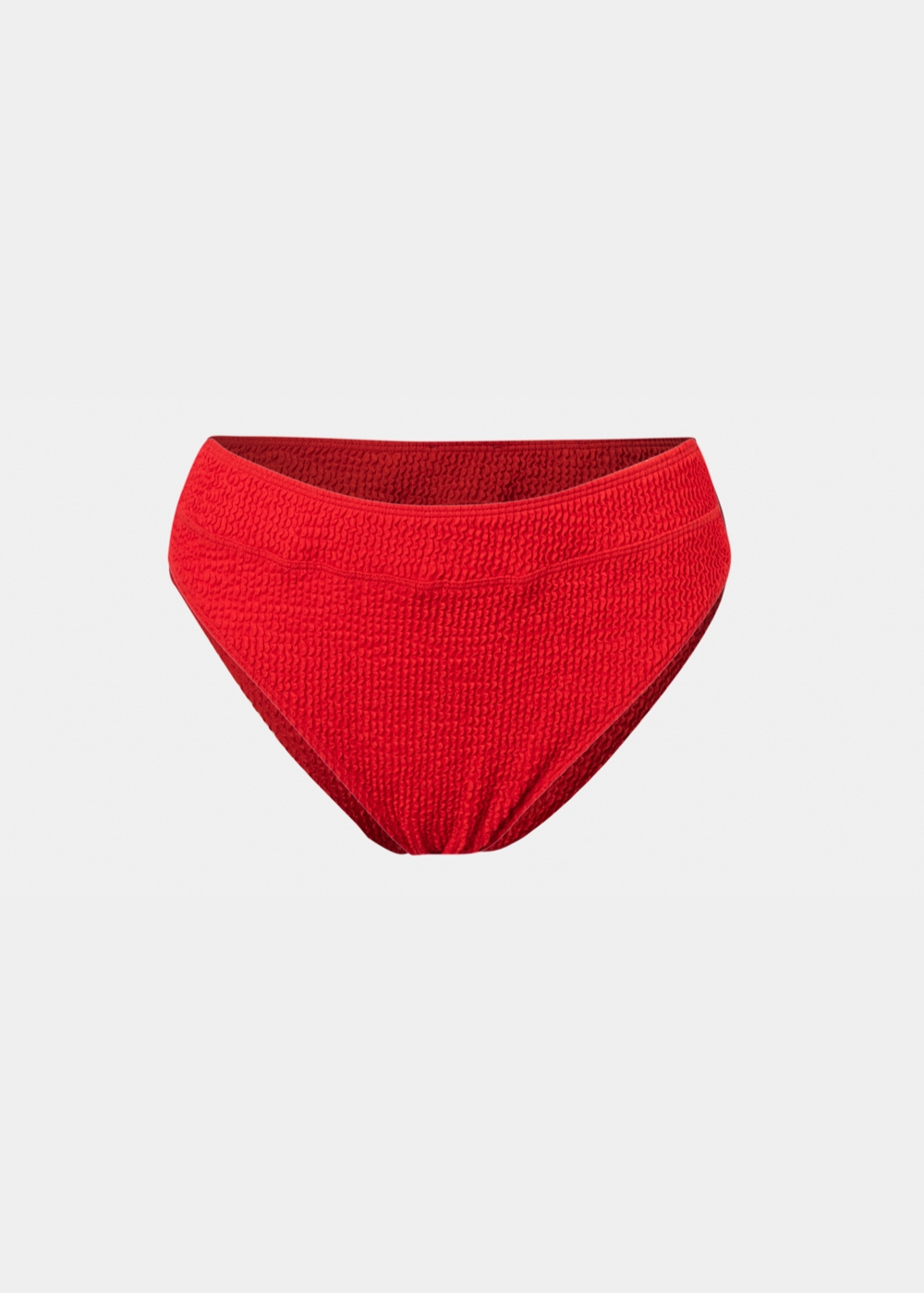 Corsica Bikini Bottom - Red Crinkle