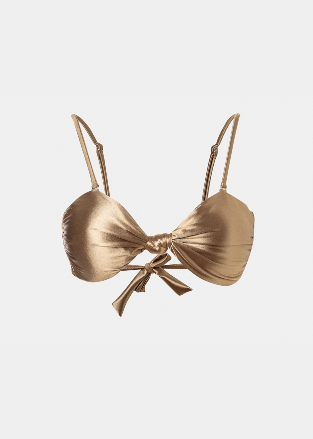 Marbella Bikini Top - Gold Shiny