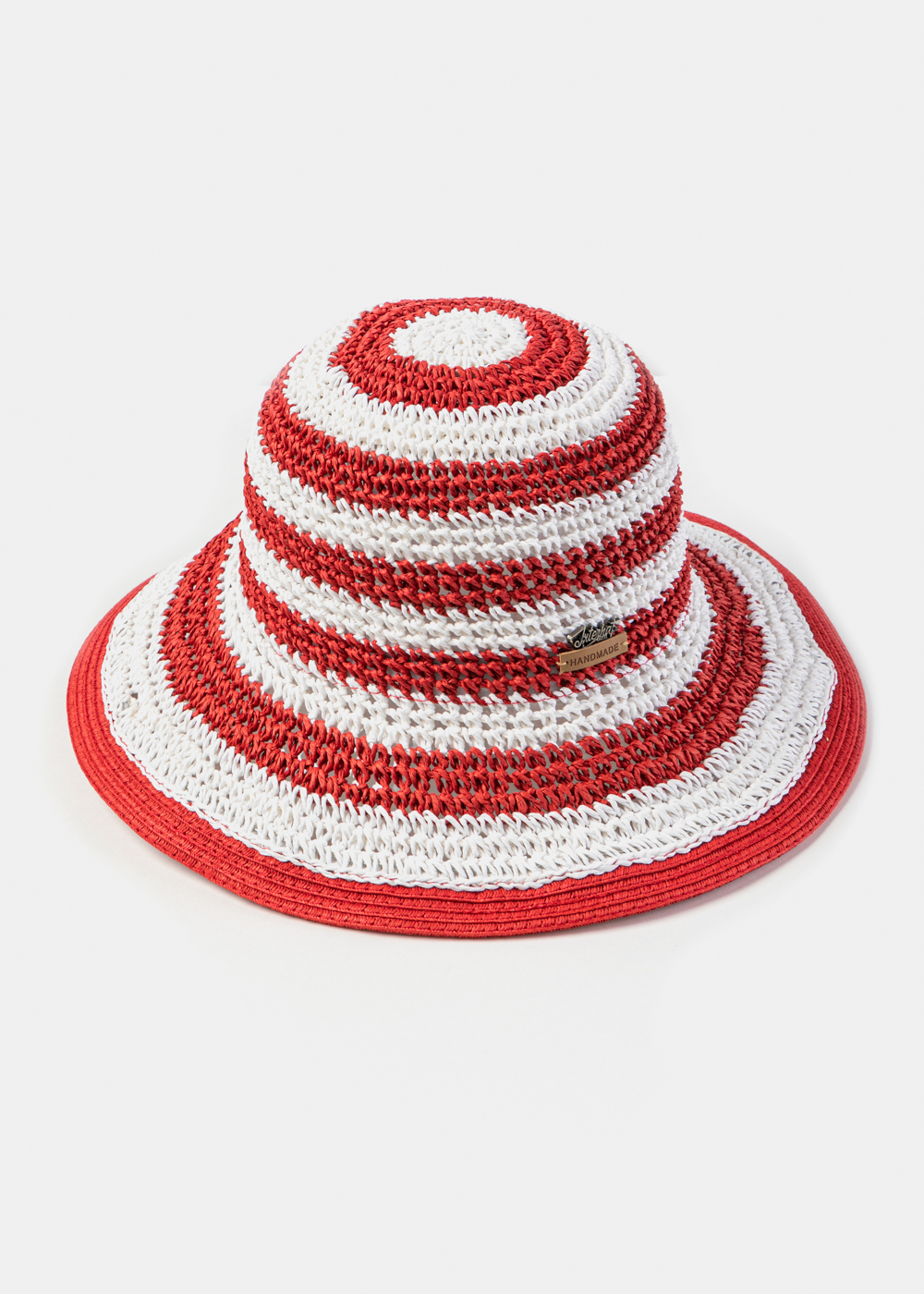 Red & White Handmade Bucket Hat