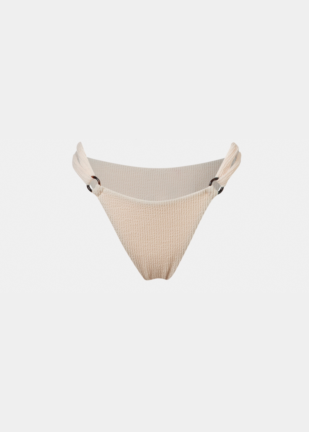 Capri Bikini Bottom - Cream Crinkle