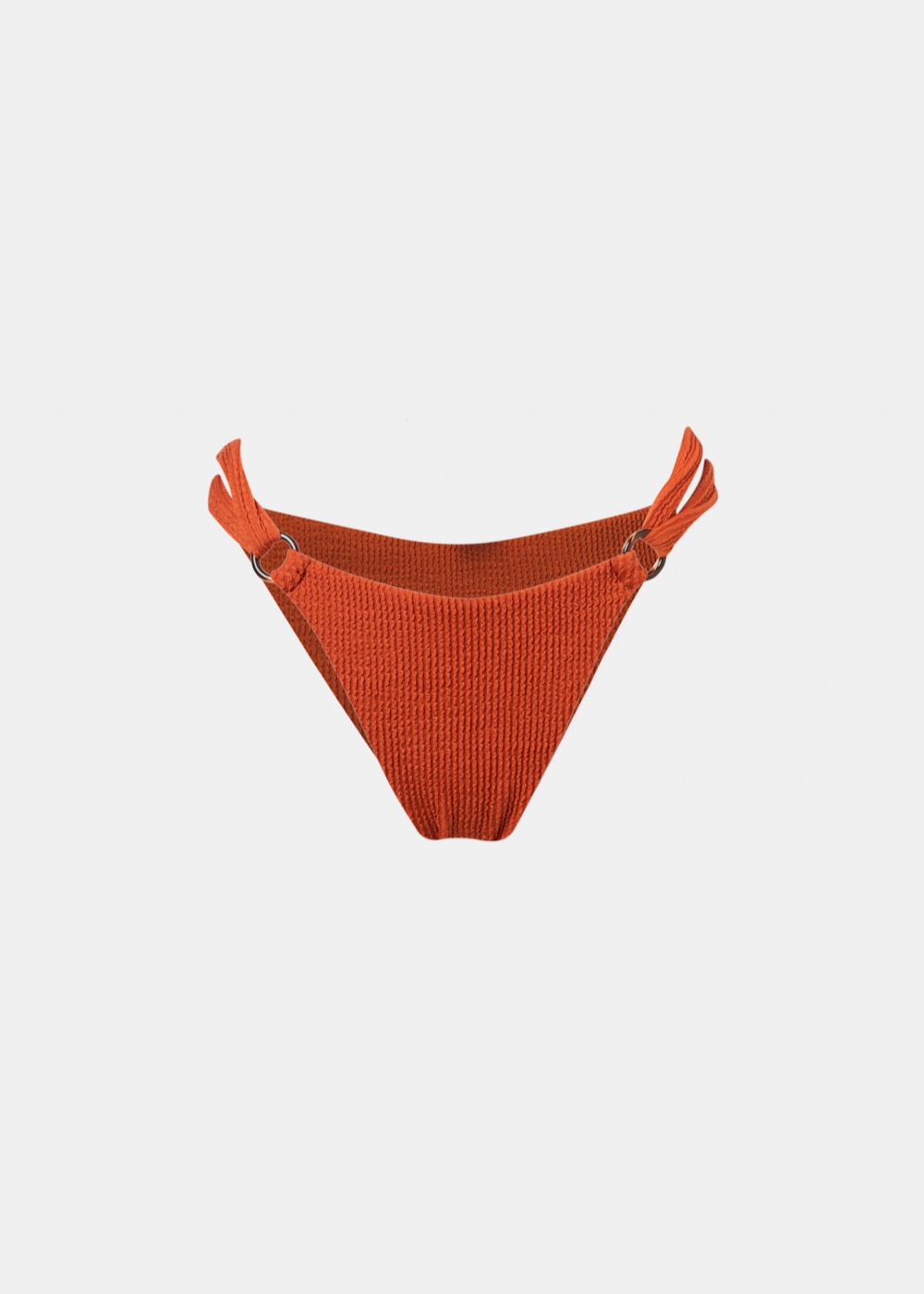 Capri Bikini Bottom - Dusty Red Crinkle