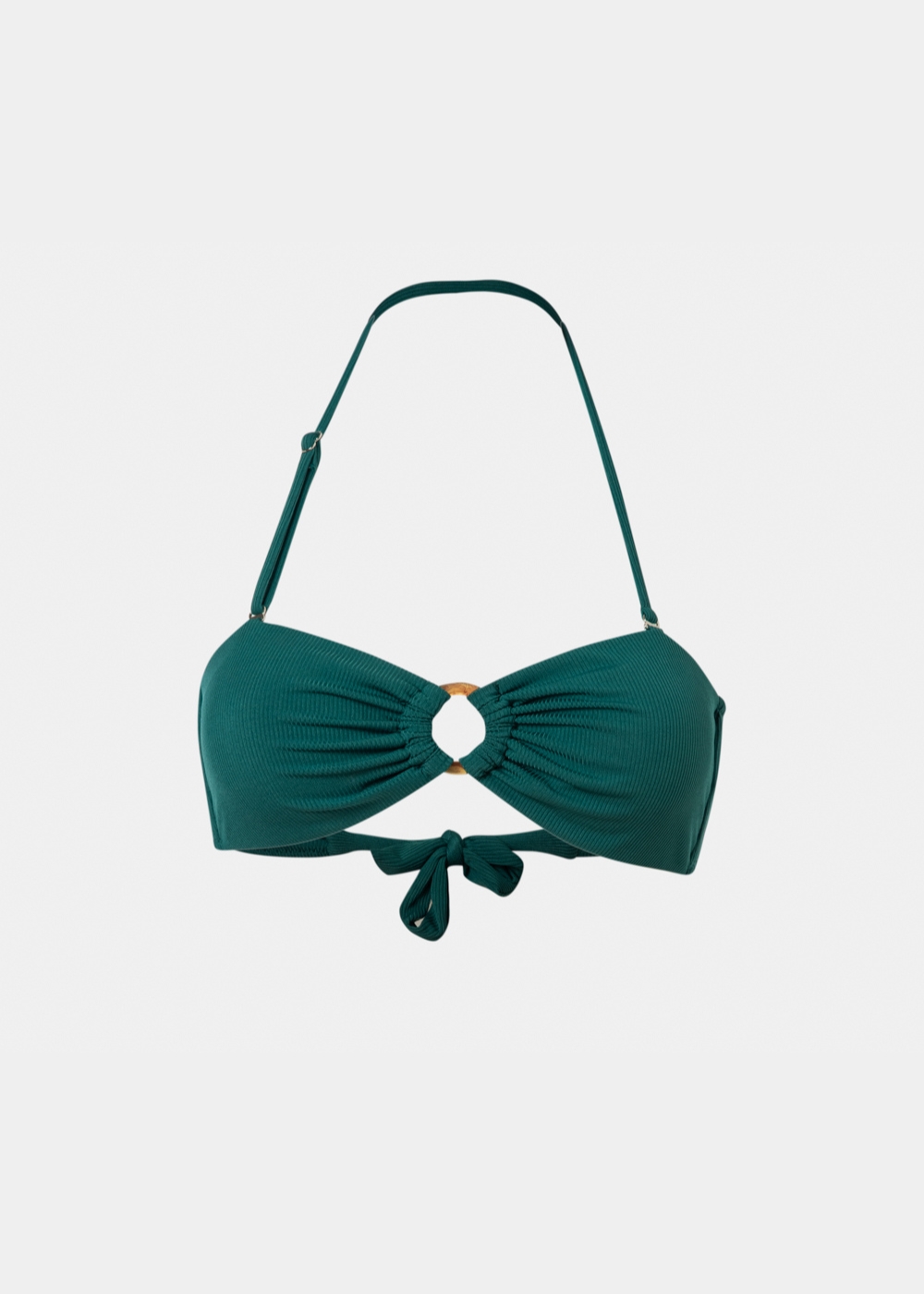 Sicily Bikini Top - Forest Green Rib