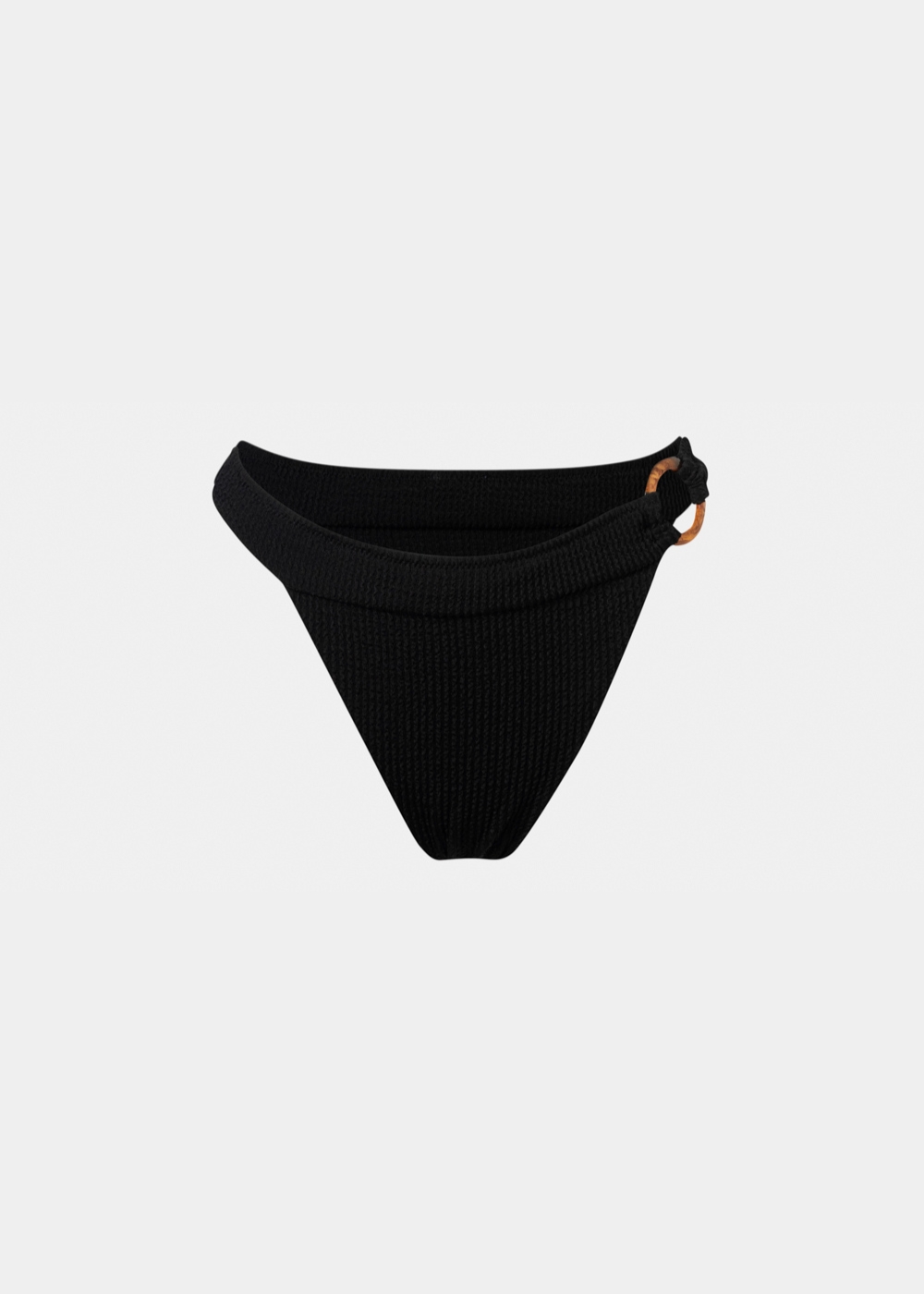 Sicily Bikini Bottom - Black Crinkle