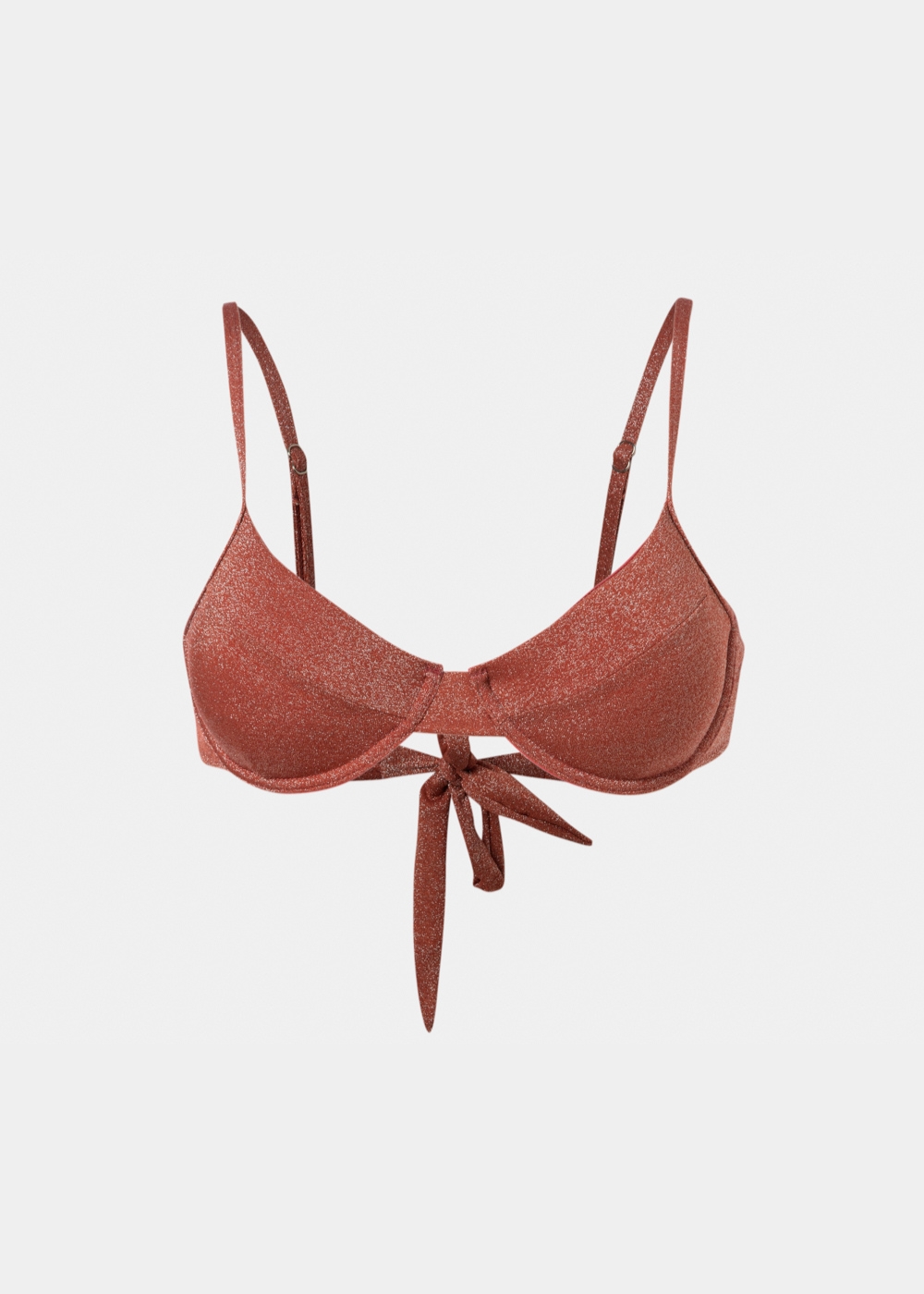 Saint Tropez Bikini Top - Orange Shimmer