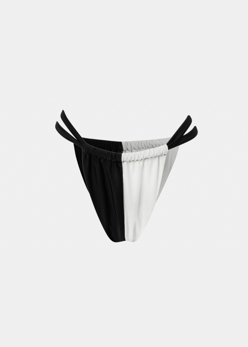 Saint Tropez Bikini Bottom - Black/Cream Dacron