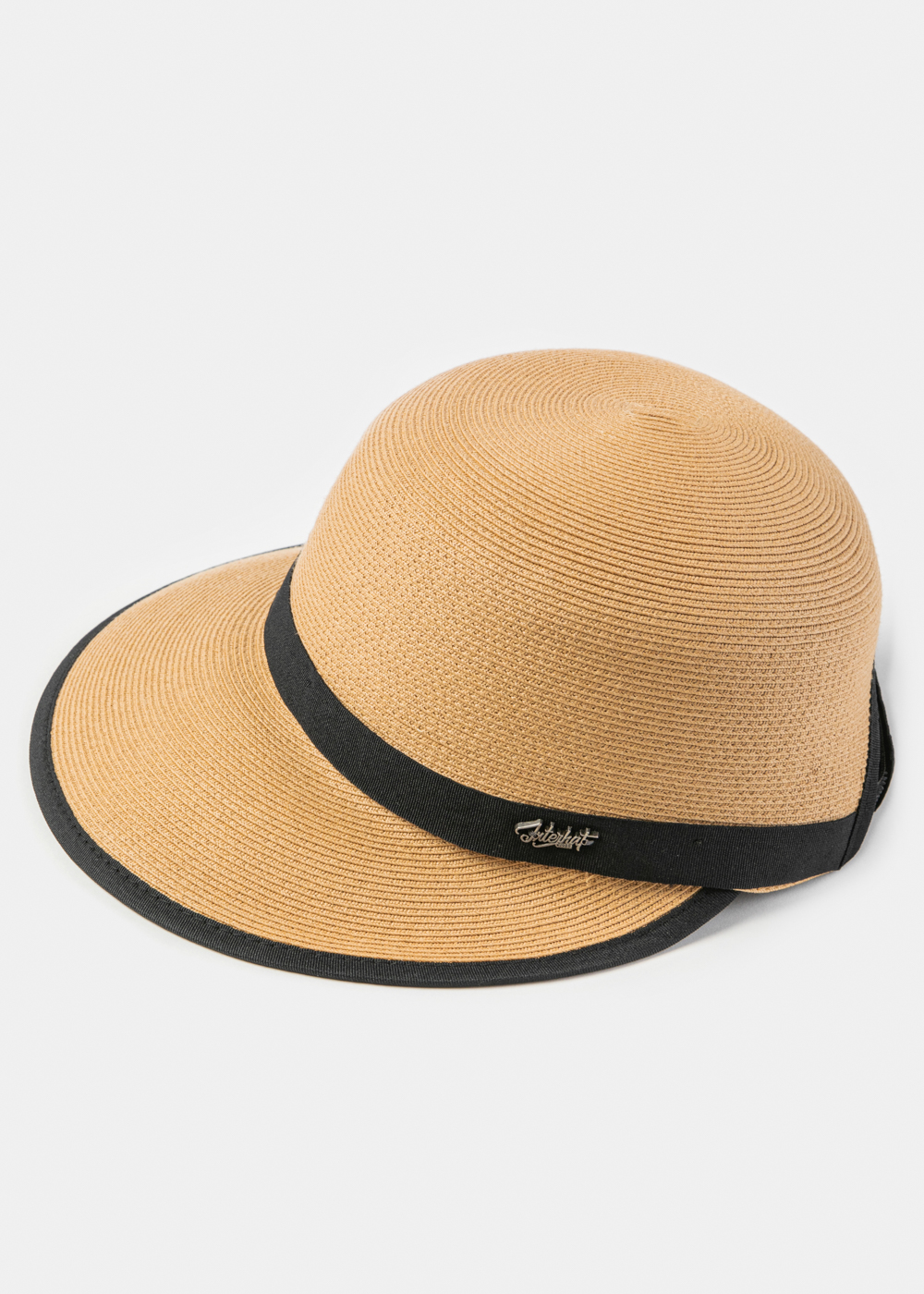 Brown Straw Jockey Style Hat