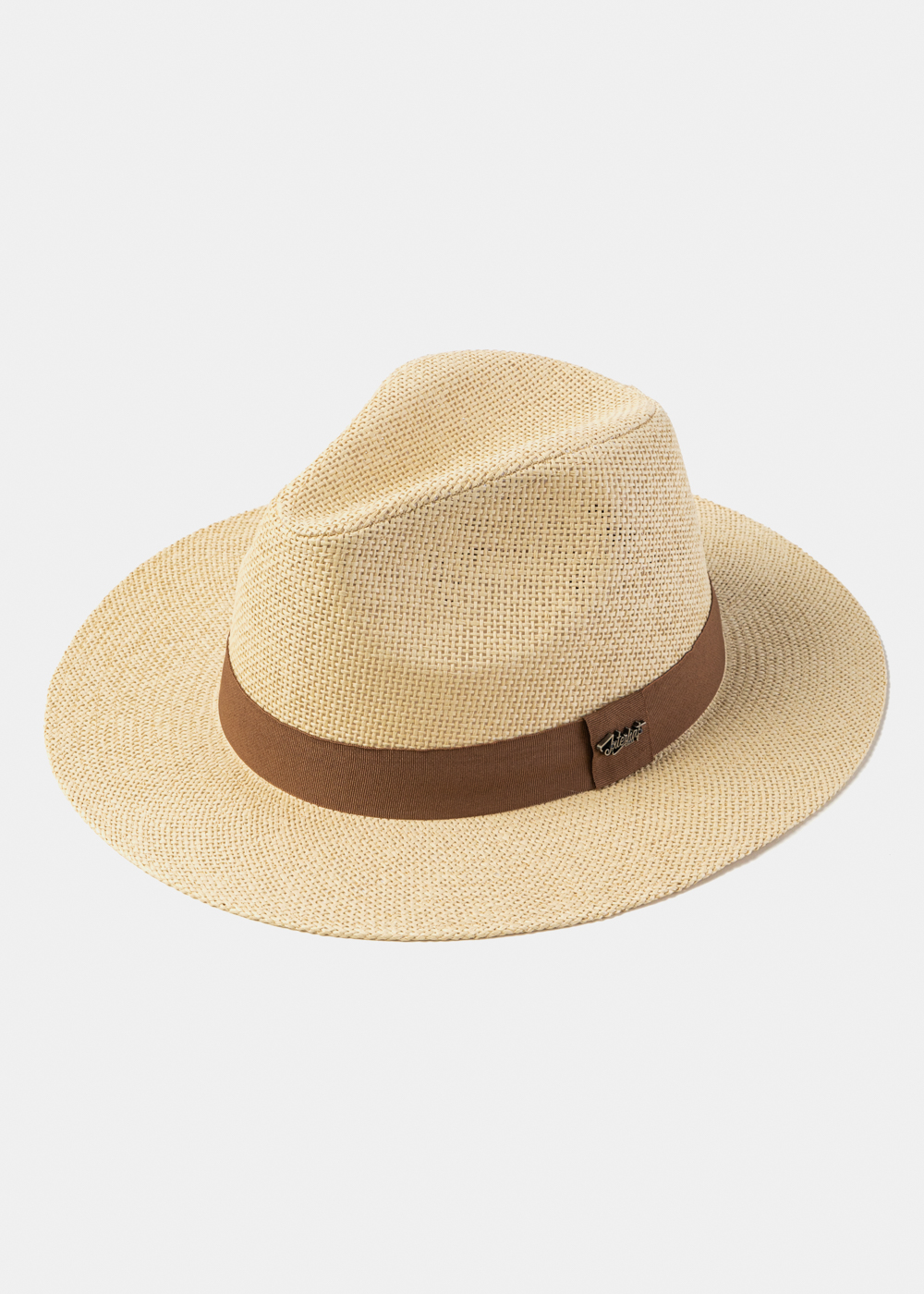 Beige Panama Style Hat w/ Brown Hatband