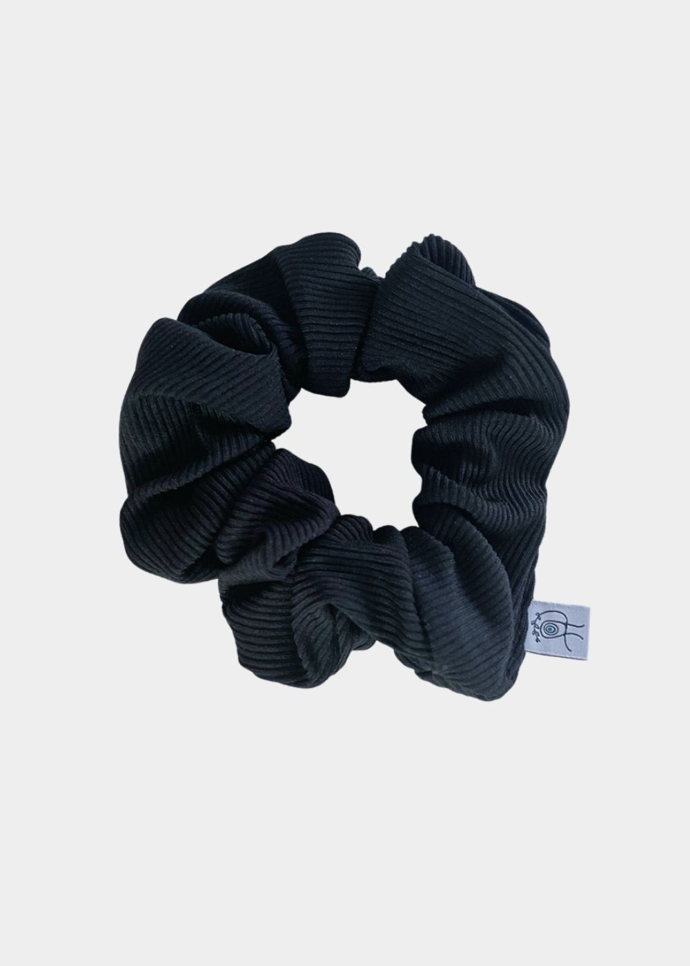 Rib Scrunchie Black