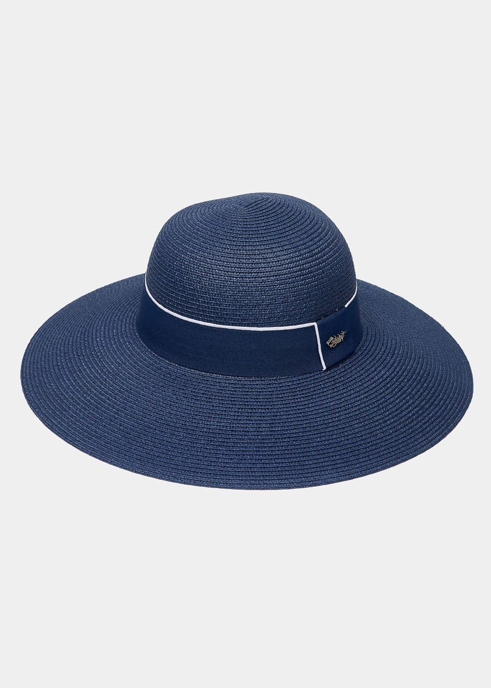 Navy Blue Straw Hat w/ Strap 