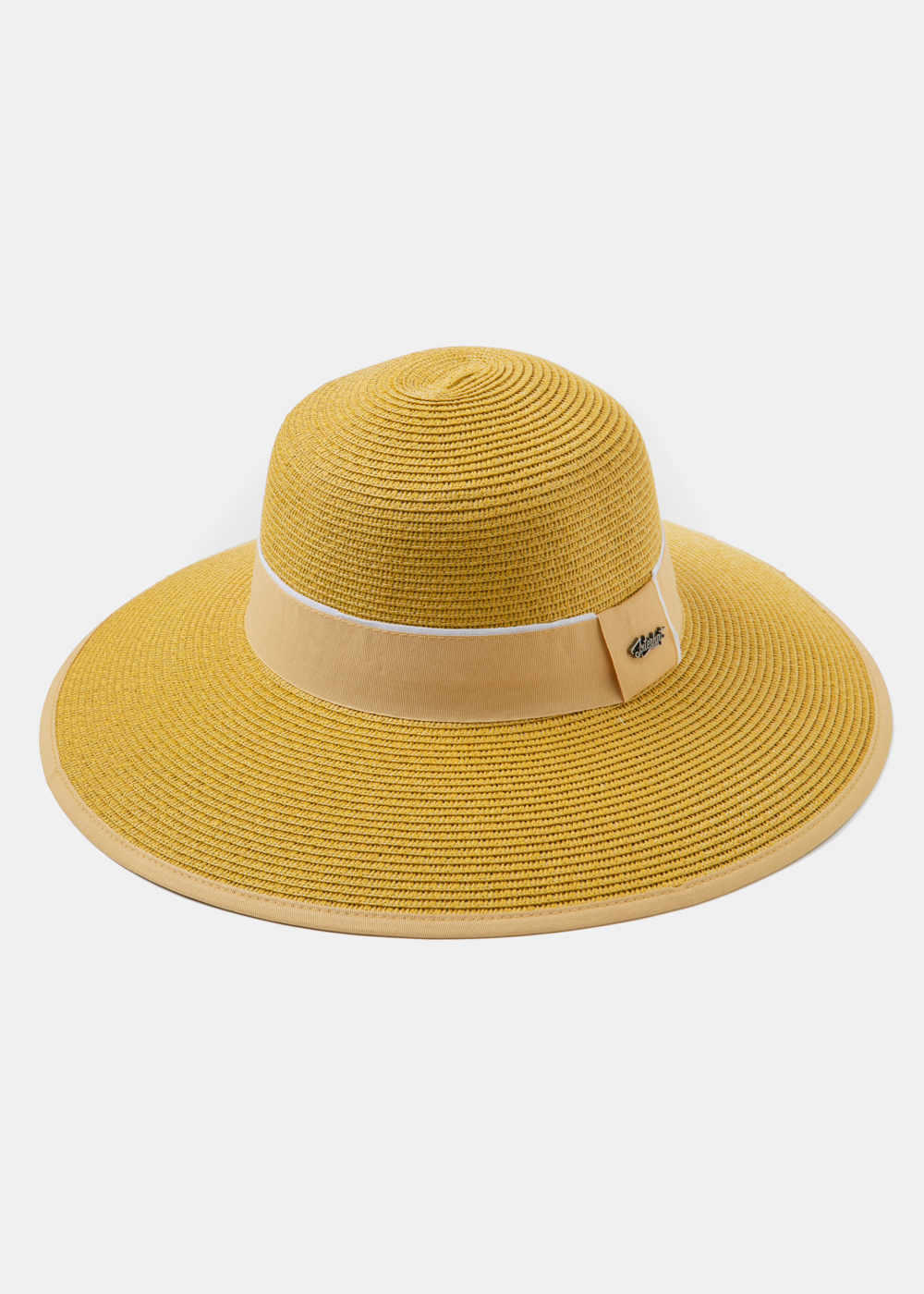 Mustard Straw Hat w/ mustard hatband