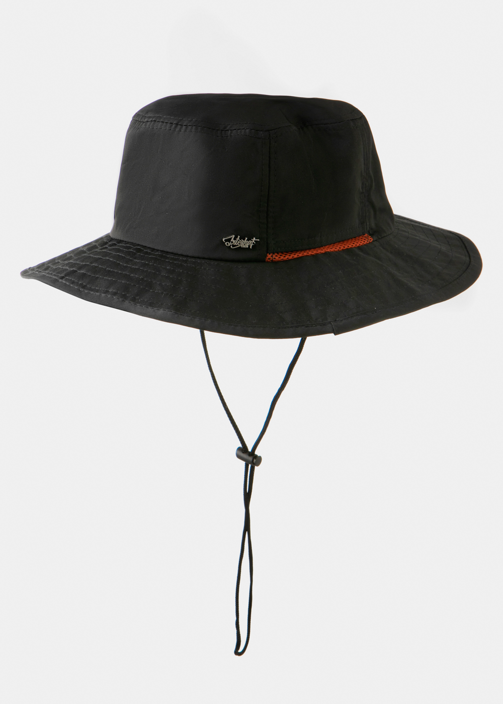 Black Active Bucket Hat w/ Orange Details
