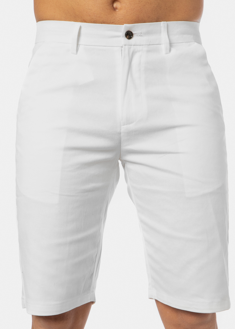 White Cotton Shorts