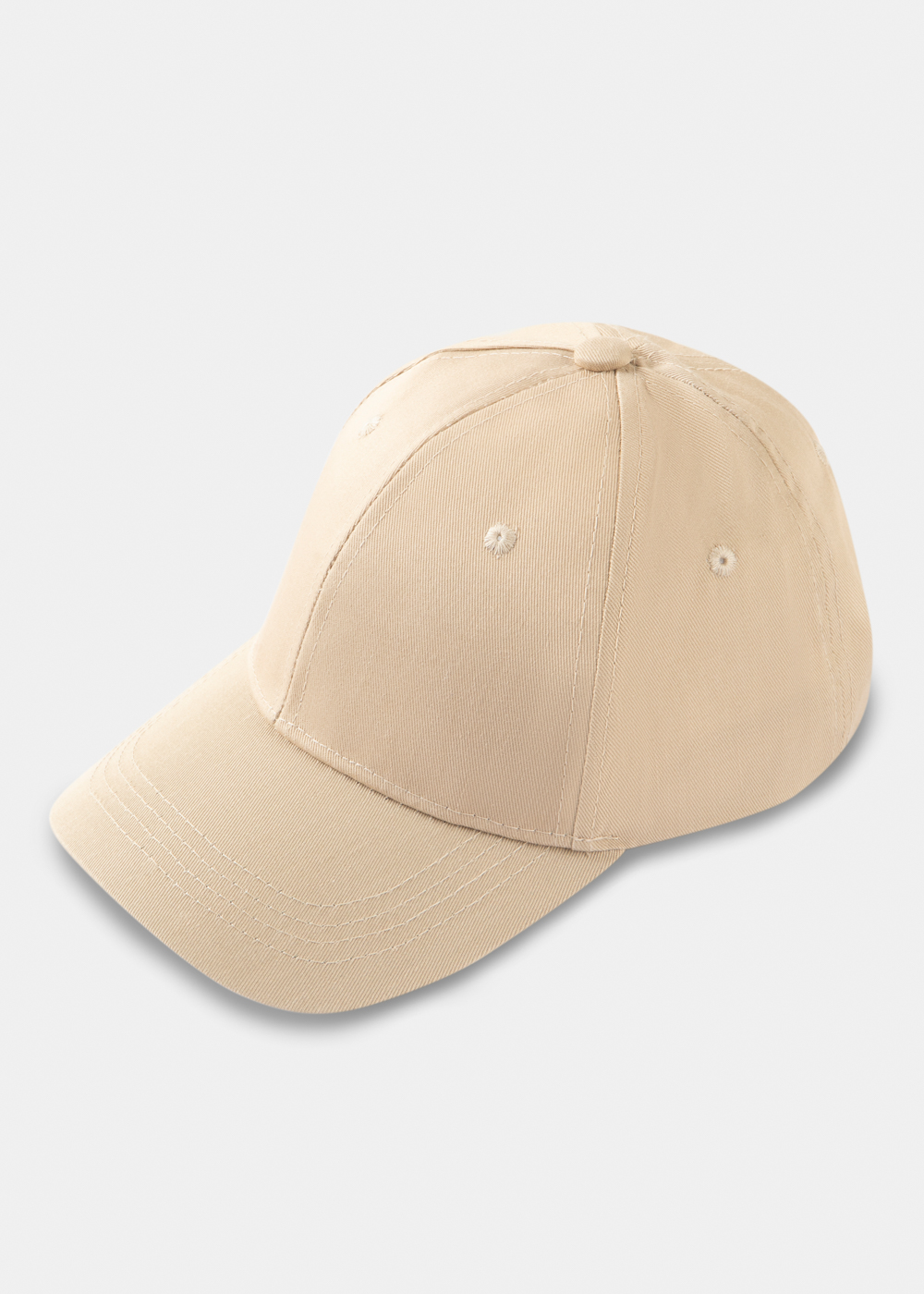 Beige Plain Cap