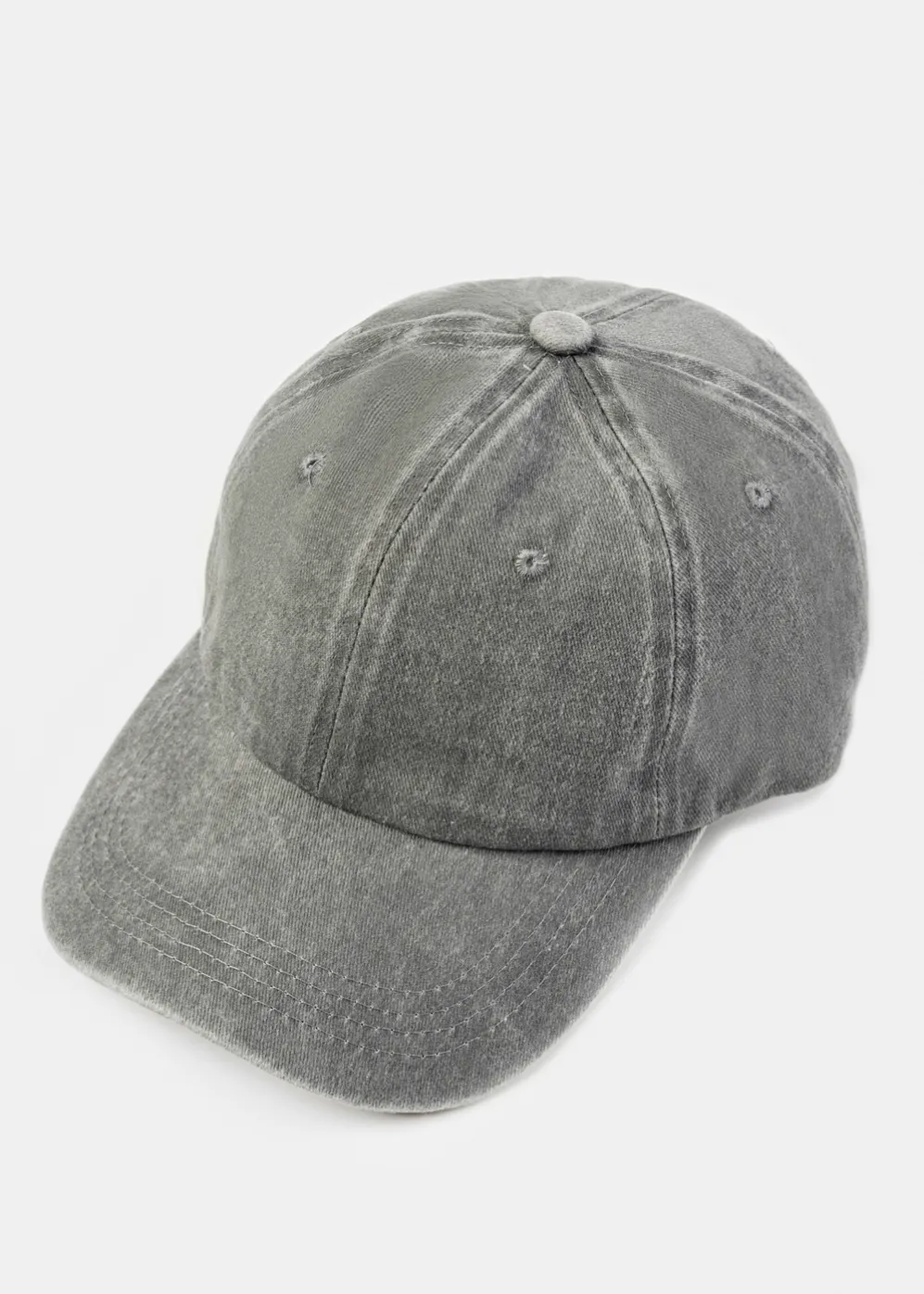 Washed Cotton Twill Cap - Light Grey