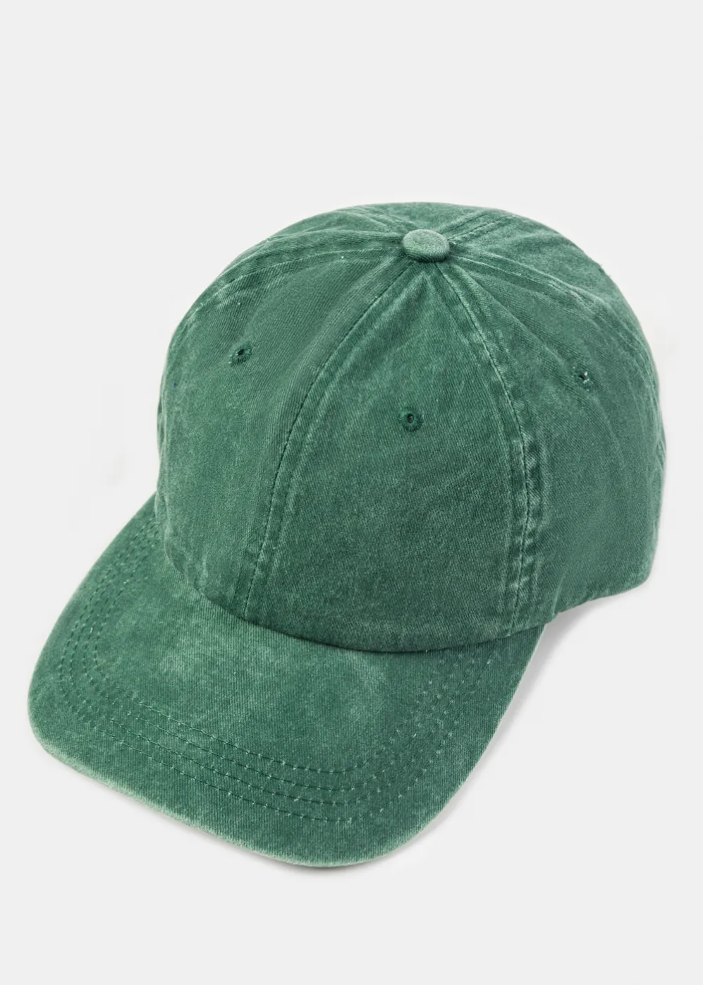 Washed Cotton Twill Cap - Green