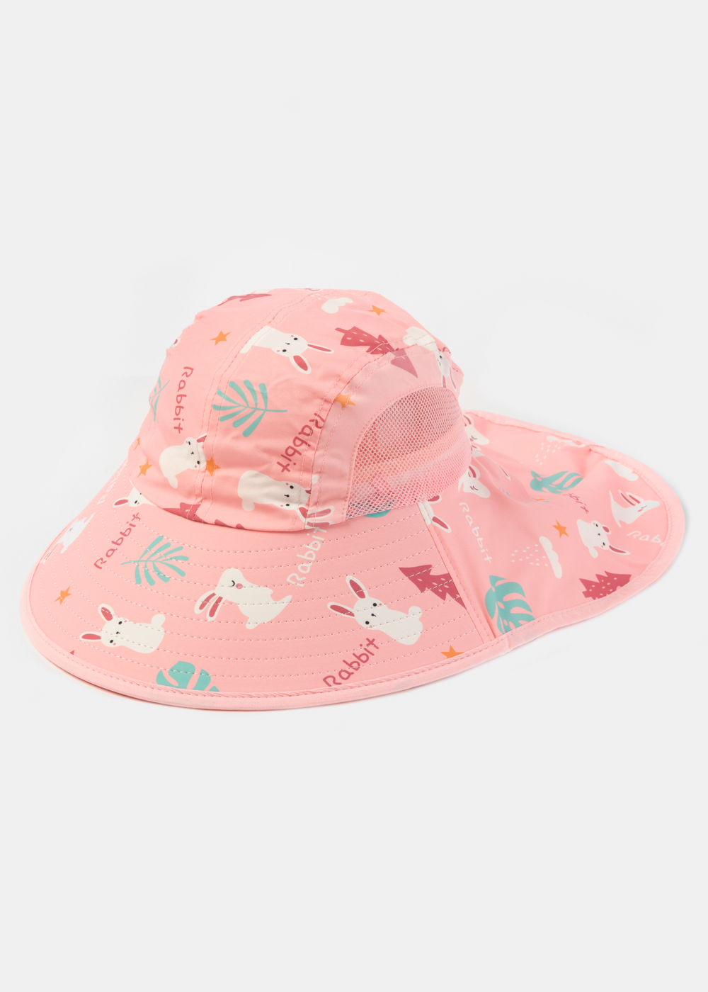 Pink Kids Bucket Hat w/ Neck Protector 