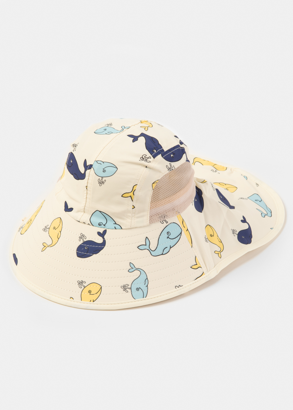 Yellow Kids Bucket Hat w/ Neck Protector 