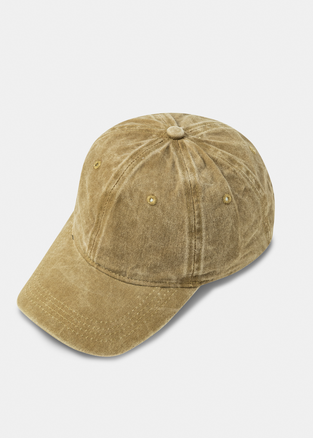 Washed Cotton Twill Cap - Olive