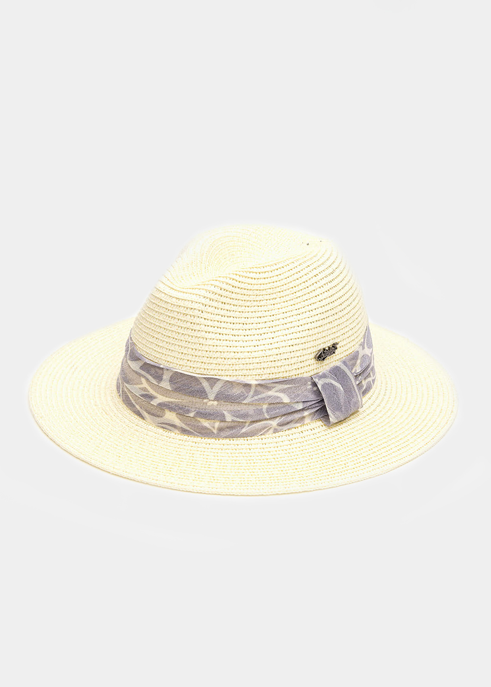 Cream Panama w/ lilac bandanna