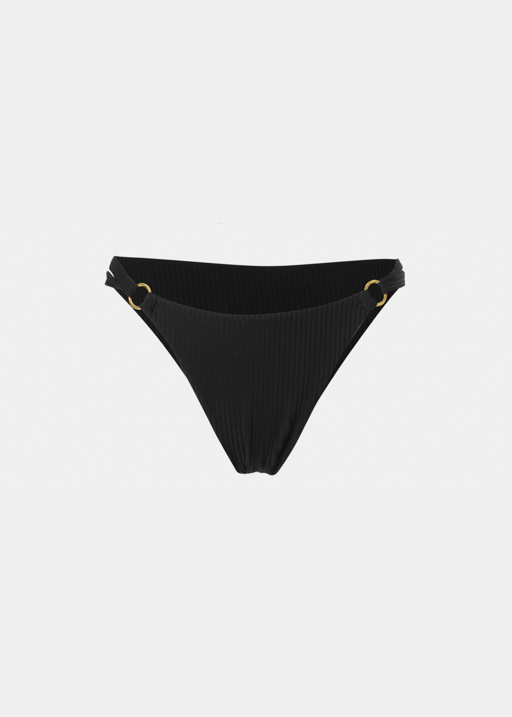 Capri Bikini Bottom - Black Rib